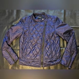 GAP Navy Blue Quilted Moto Puffer Sz S, Outdoor Collection
